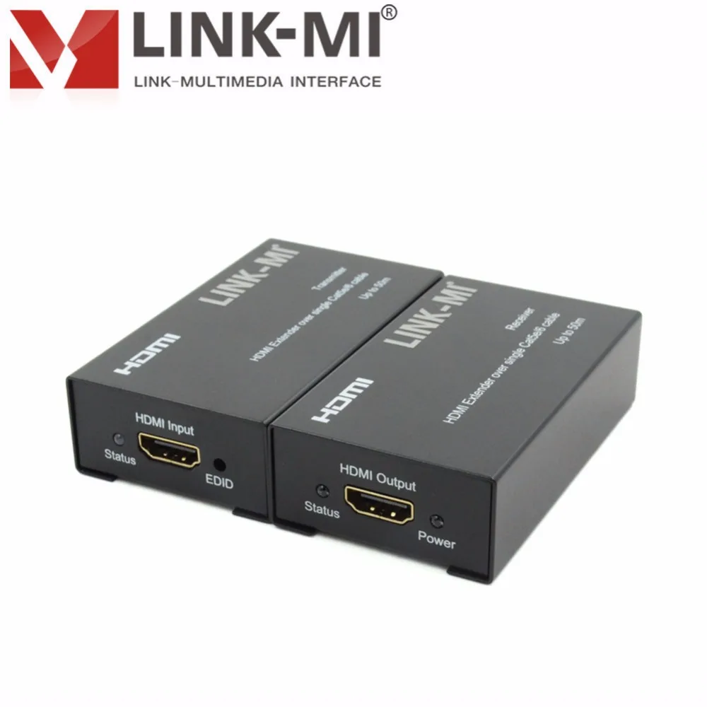 LINK-MI LM-EX11 1080P 50 м один Cat5e/6 HDMI удлинитель UTP кабель высокой четкости сигнала удлинитель передатчик