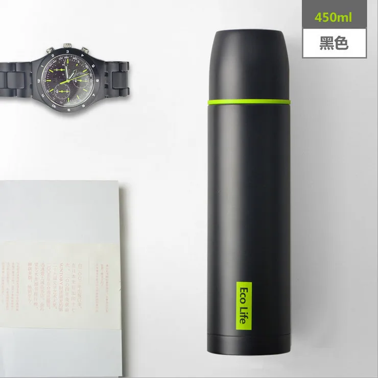 

True ONEDAY brand's colored stainless steel thermos ECO with the button to open OD-B07 450 ml
