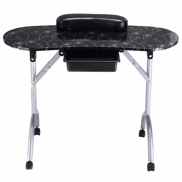 Giantex White Manicure Nail Table Portable Station Desk Spa Beauty Giantex White Manicure Nail Table Portable Station Desk Spa Beauty Salon Furniture Equipment Modern Folding