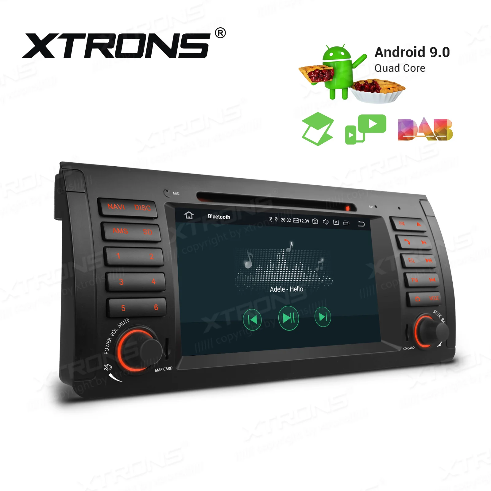 Best 7" Quad-Core CPU Android 9.0 OS Car DVD Multimedia Navigation GPS Radio for BMW X5 E53 1999 2000 2001 2002 2003 2004 2005 2006 2