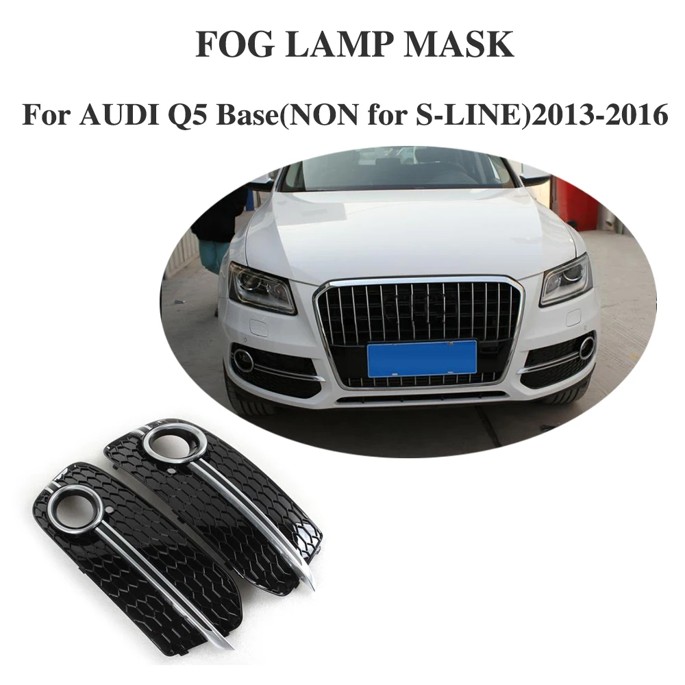 Front Foglamp Hood Mask Covers Mesh Grill Caps For Audi Q5 Standard SUV