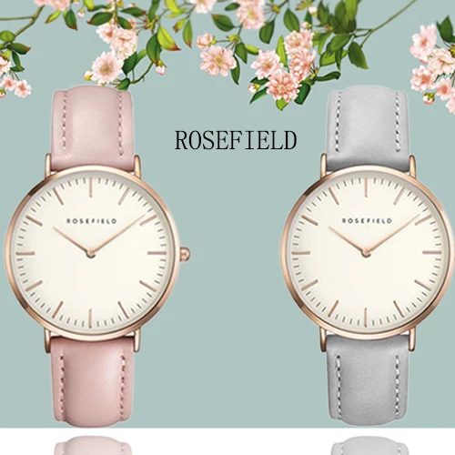 

New Fashion ROSEFIELD Brand Rose Gold Mesh Stainless Watches Women ladies casual dress quartz wristwatch