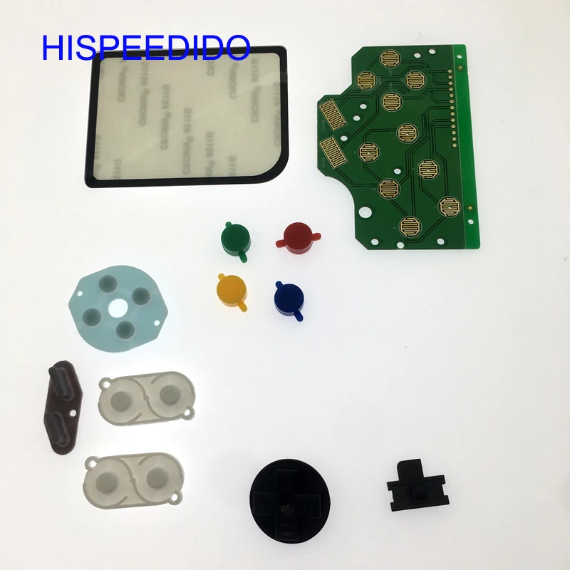 

HISPEEDIDO DMG GB Plastic A B Button & Silicon Select Start Rubber Button For Raspberry Pi Zero PCB Board & Lens Protector