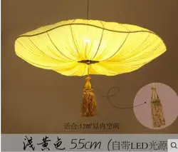 Новый китайский люстра ткань Творческий современной гостиной светильники Ресторан подвесной светильник D55CM