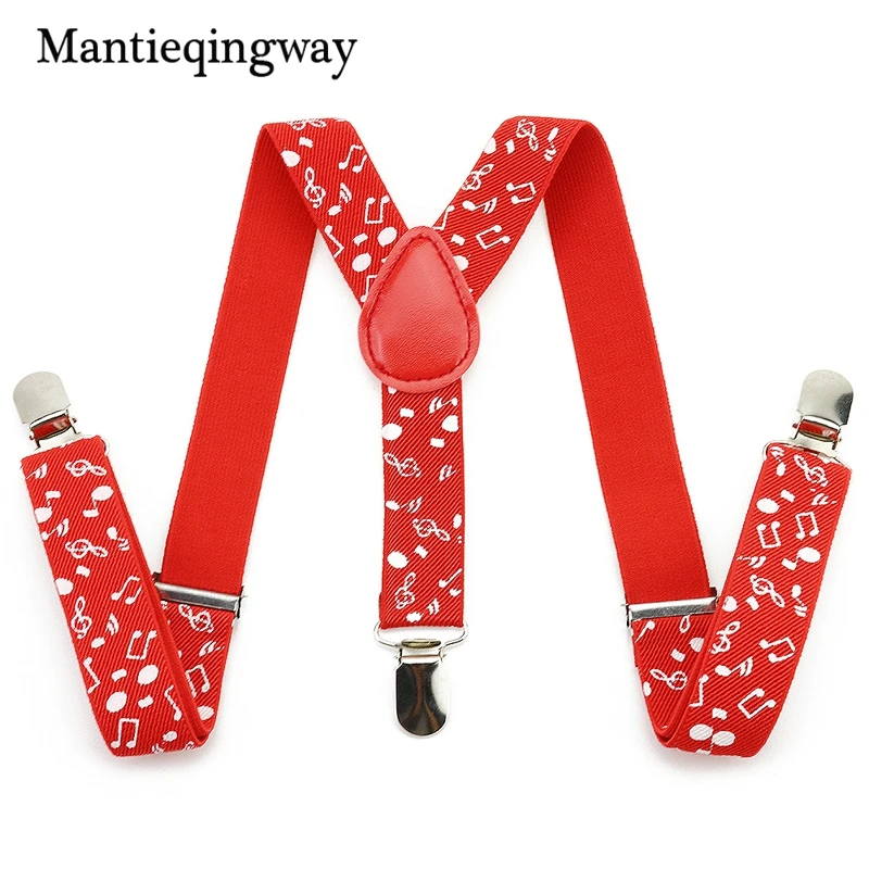 

2019 High Quality Musical Note Y Back Casual Suspenders For Children Baby Boys Elastic Braces For Kids Print Brace Belt
