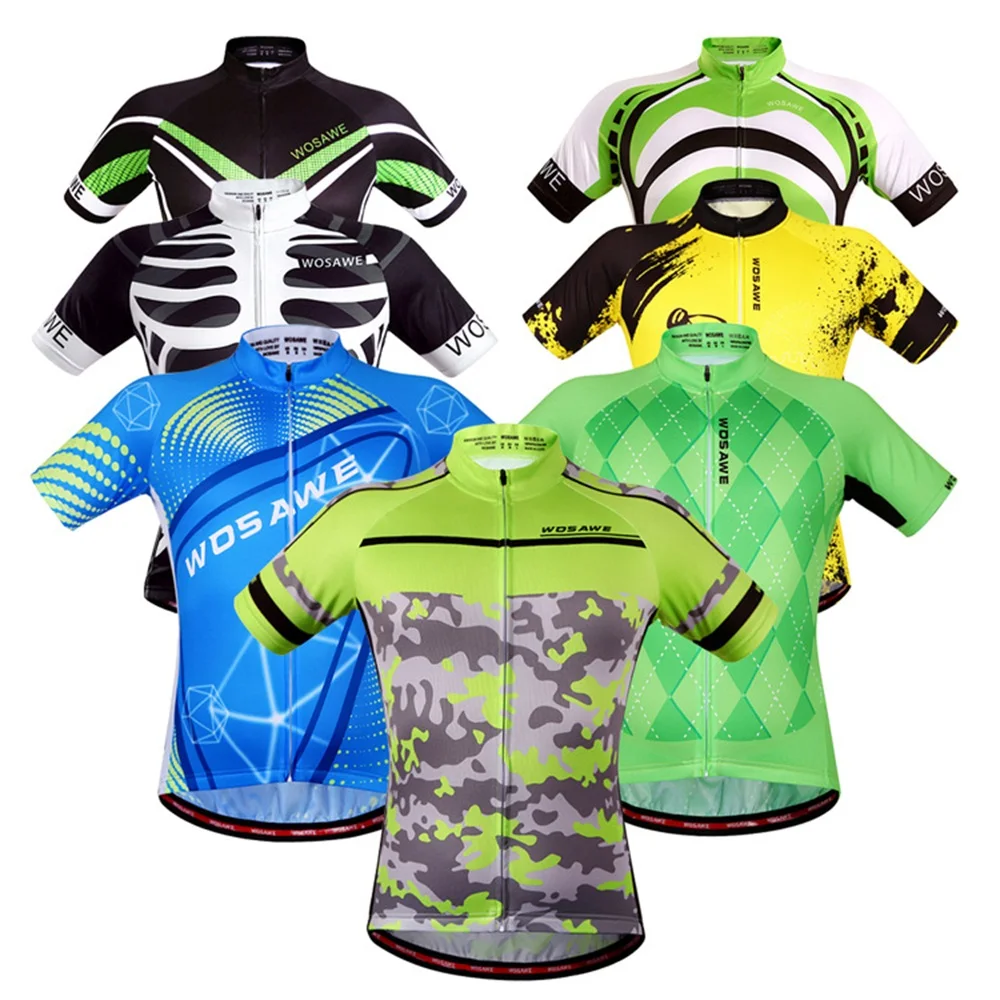 

WOSAWE Cycling Jersey Cycling Clothing Ropa Ciclismo Men Summer Maillot Ciclismo Sportwear Short Sleeve Team Cycling Bike Jersey