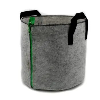

Garden Planting Bag Felt Cloth Folding Zipper Seedling Flowerpot Balcony Garden Grow Bag Organizer For Vegetable Flower