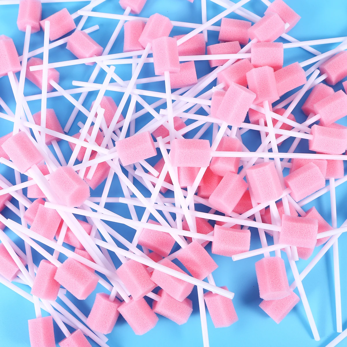 

100pcs Disposable Oral Care Sponge Swab Tooth Cleaning Mouth Swabs Foam Sputum Sponge Stick dental swabs for Oral Medical Use