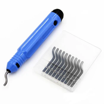 

Professional Burr Trimming Cutter Handheld Portable Deburring Trimming Scraper Tool Kit Removing Tools+10pcs Replacement Blade