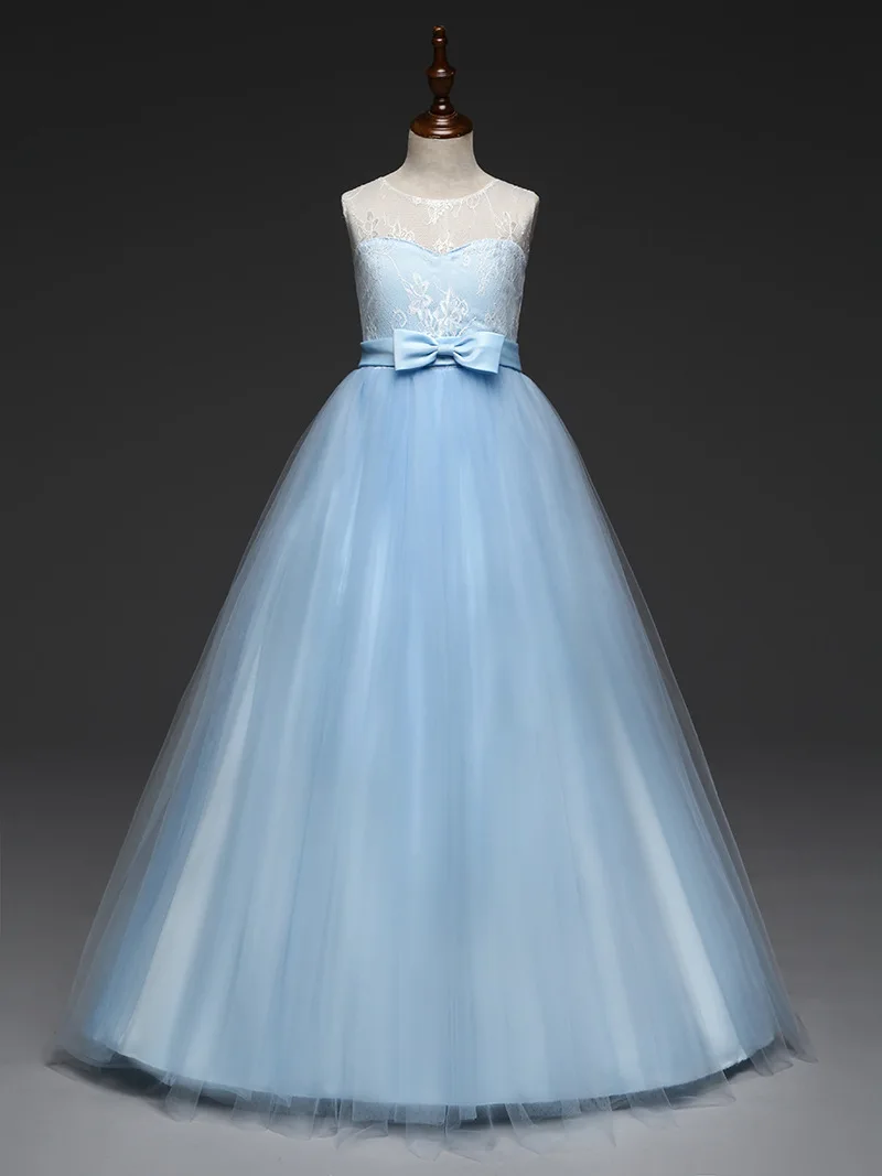 11 color Girls Beaded Floor length Party Ball Gown Pageant Dresses For Christmas