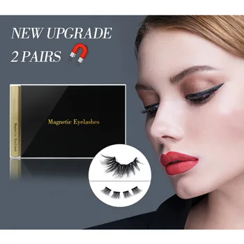 

2019 New 2pair 3d eye lashes Magnetic Liquid Eyeliner & Magnetic False Eyelashes Waterproof Long Lasting Eyeliner False Eyelashe