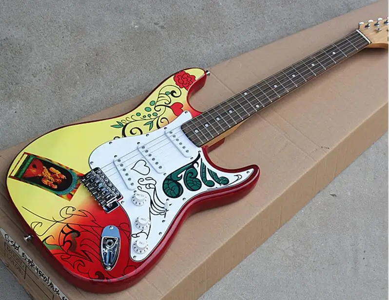 

Electric Guitar with Special Pattern,Rosewood Fingerboard Pickups,Chrome Hardwares,offer customized as you request free shipping