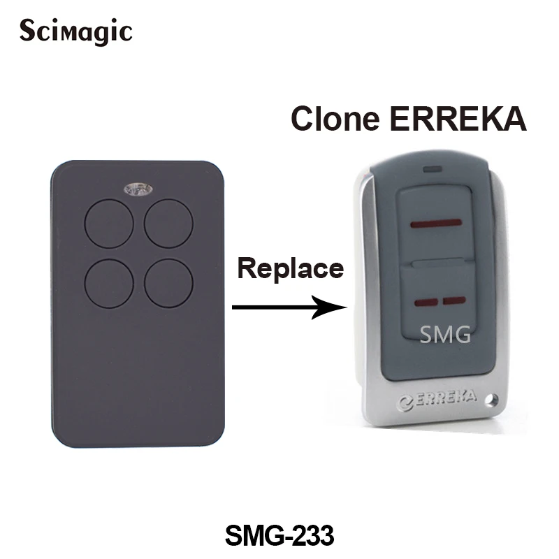 

ERREKA Rolling code Garage Door/Gate Remote Control Replacement/Duplicator 433mhz-868mhz