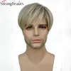 StrongBeauty Short Synthetic Men Wigs Mix Blonde Heat Resistant Capless Wig ► Photo 3/5