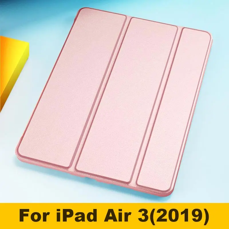 Для Apple iPad Air 2 Air 1 9,7 дюйма Чехол Ультра тонкий из искусственной кожи силиконовый чехол с магнитной подставкой для iPad Air 3 10,5 - Цвет: Air 3 2019 Rose gold