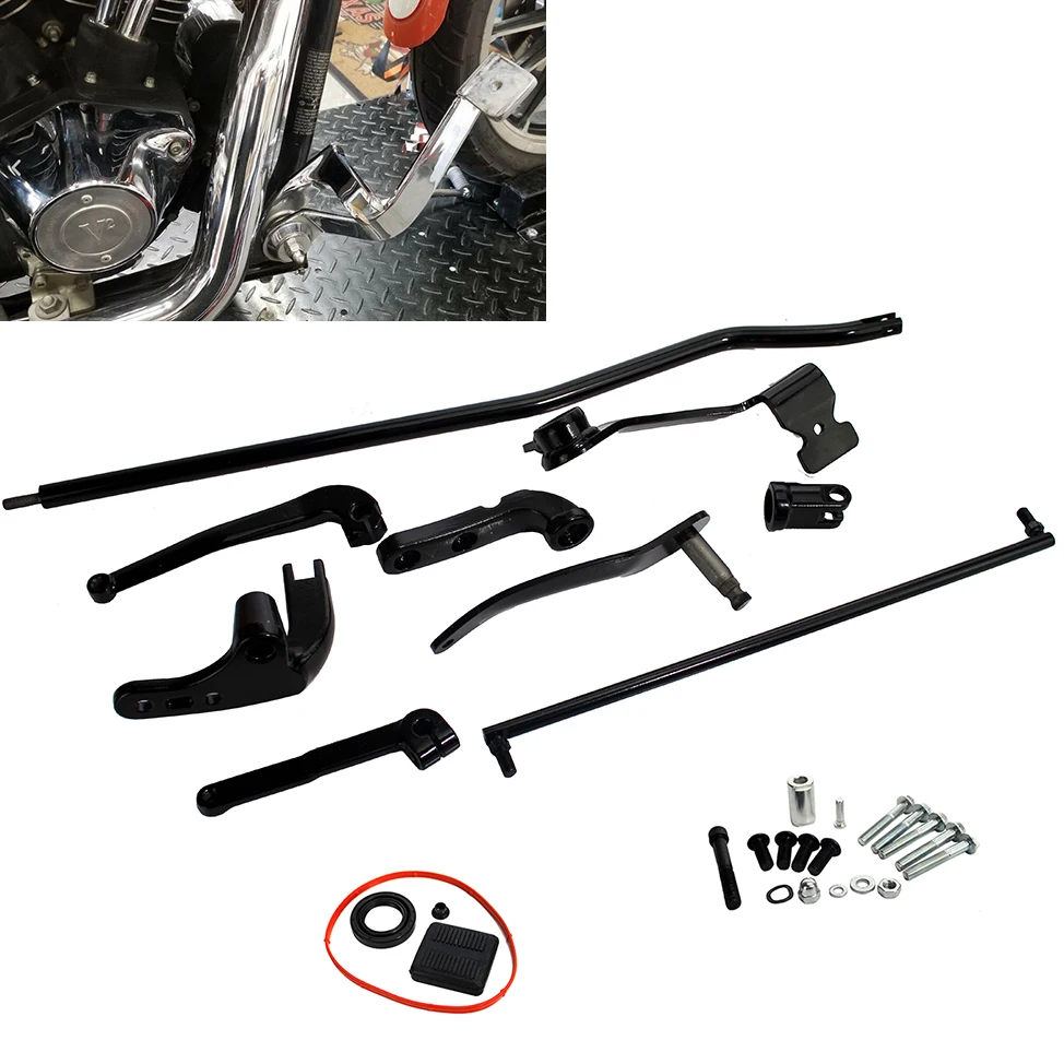 

New Gloss Black Motorcycle Forward Controls Complete Kit For Harley Dyna 2006-2017 16 15 14 13 12 11 10 09 08 07