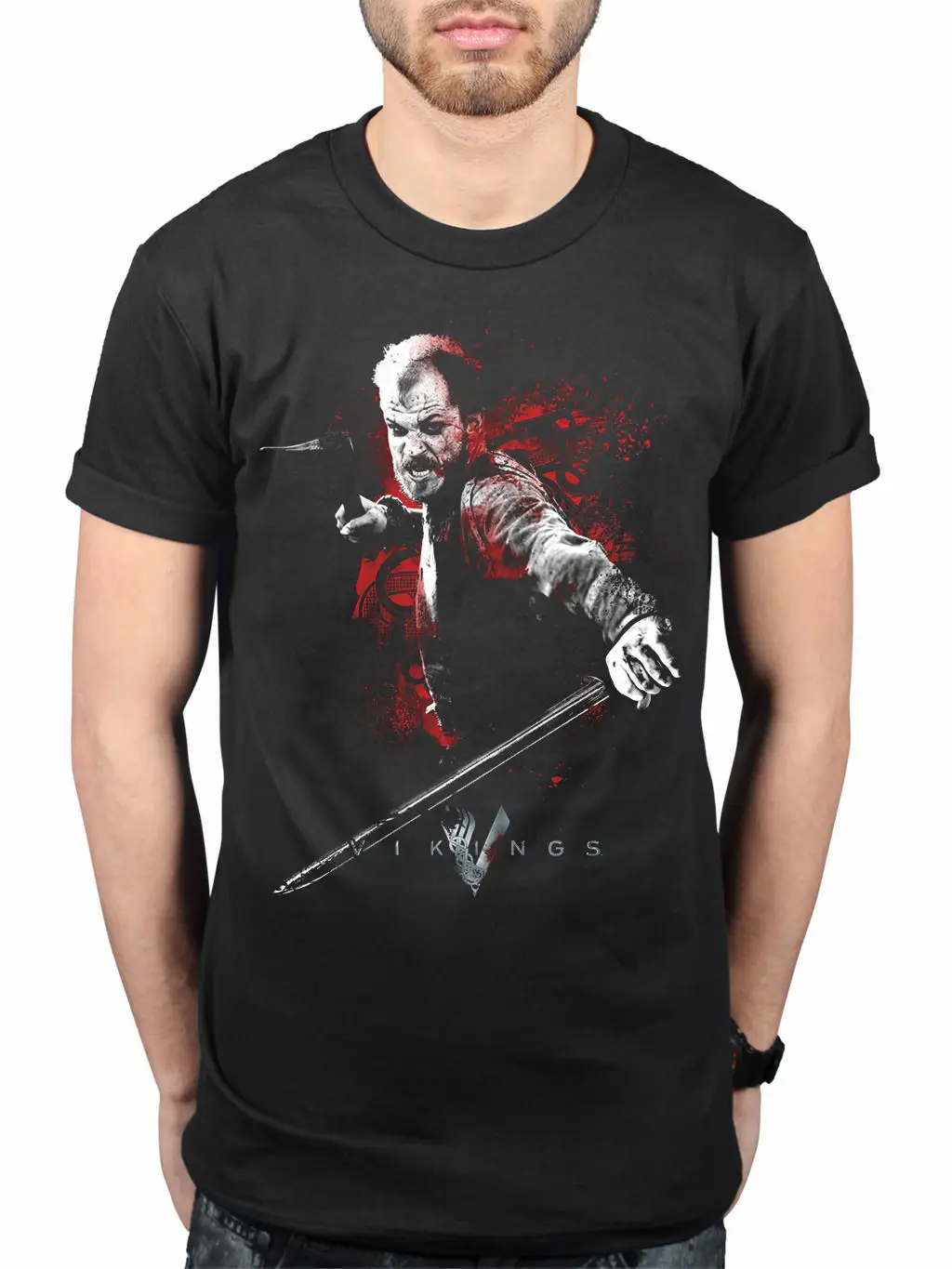 Официальная футболка Vikings Floki Attack ТВ серия вентилятор истории Merch Ragnar Loth