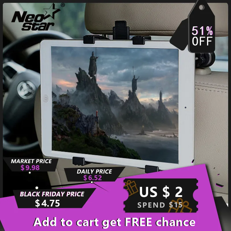 

Car Back Seat Tablet Stand Headrest Mount Holder for iPad 2 3 4 Air 5 Air 6 ipad mini 1 2 3 Tablet SAMSUNG PC Stands