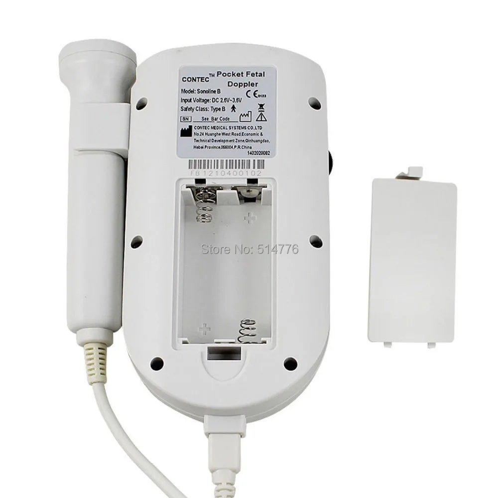 Contec pocket fetal Doppler Sonoline B fetal monitor LCD loudspeaker waterproof probe white fetal doppler