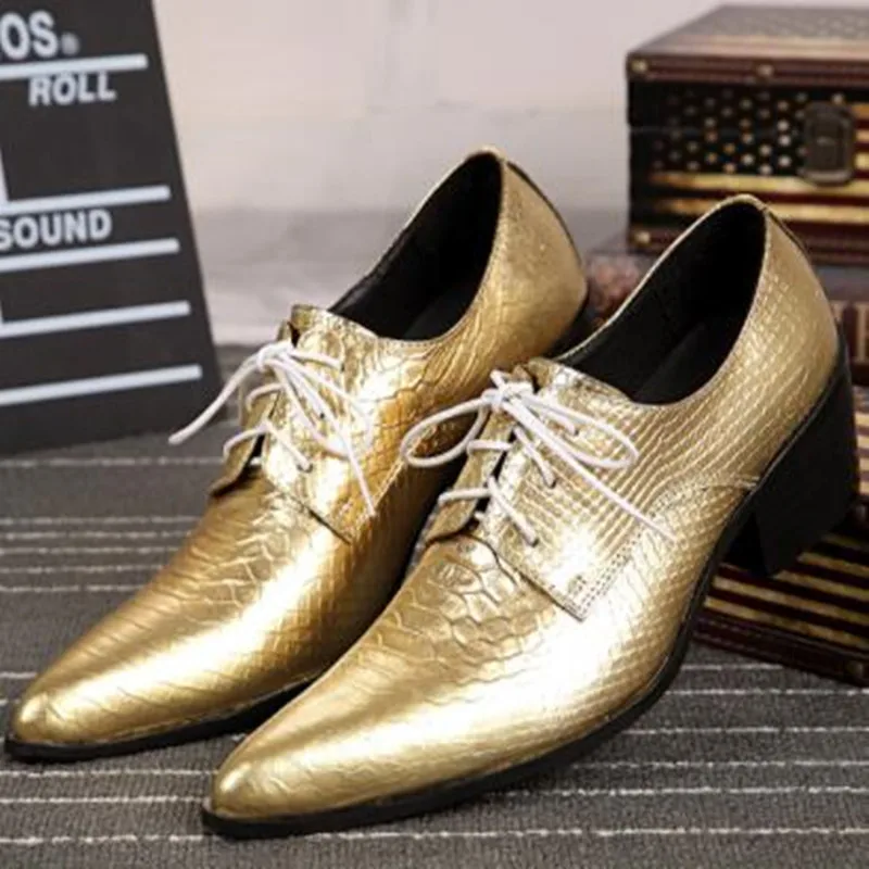 

sapato social masculino crocodile skin leather high heels loafers pointed toe dress shoes oxford shoes for men italian brand