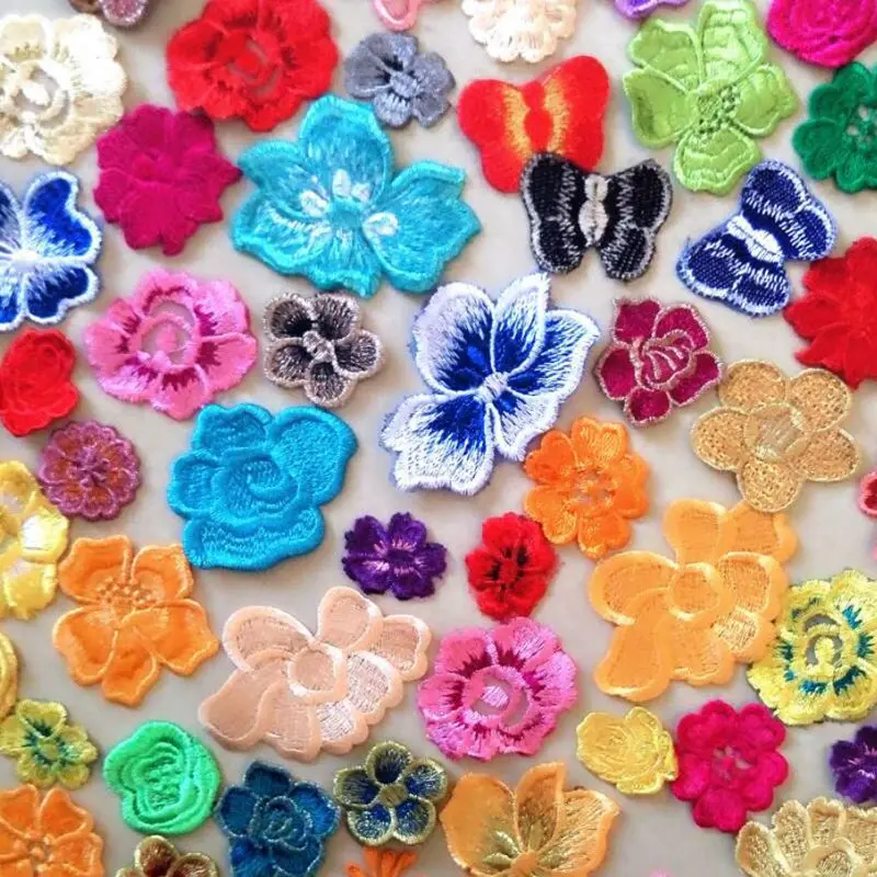 

20pcs Random Water Soluble flower appliques Garment Accessories flower pacth for clothing decoration DIY Scrapbook card Craft