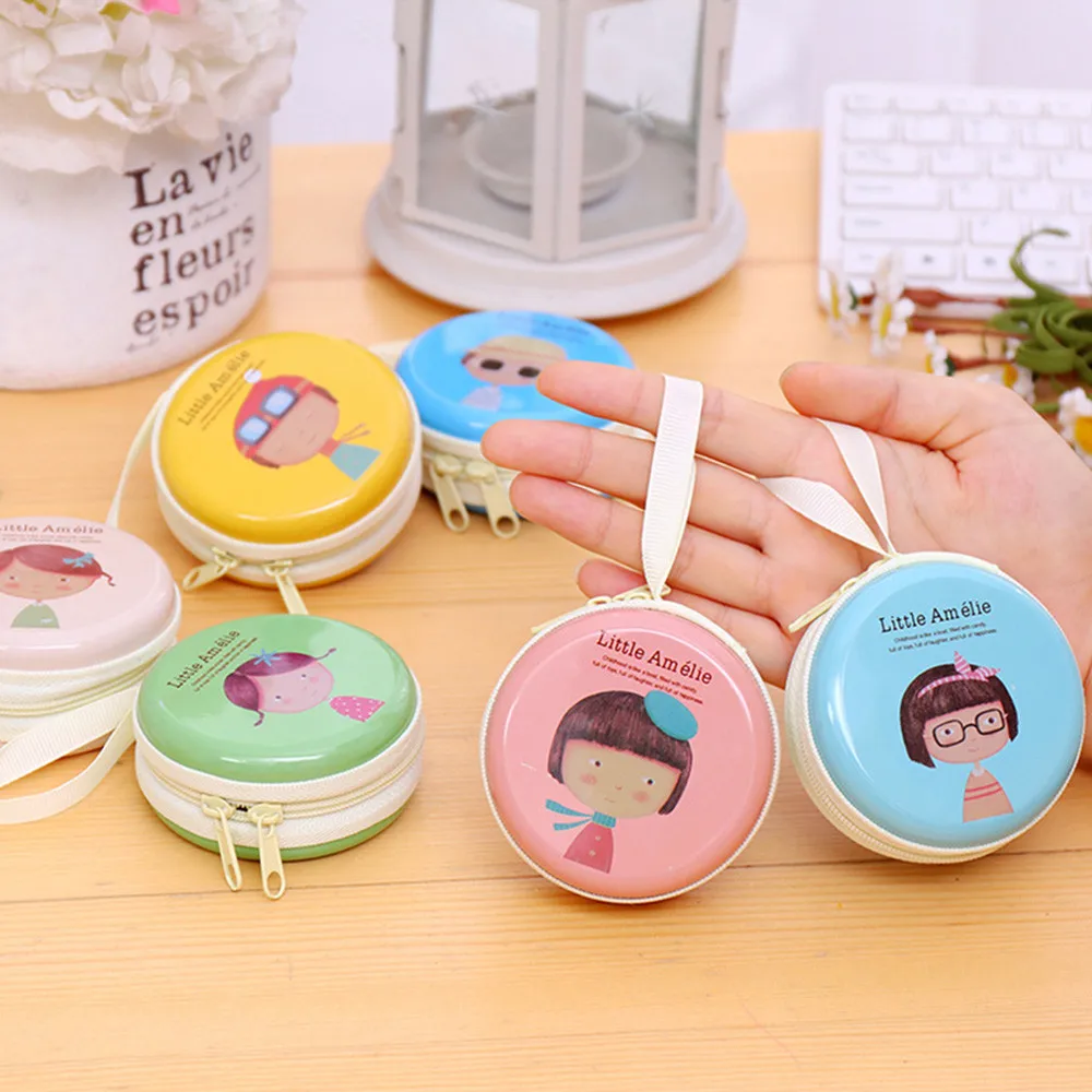 

Headphone Receiving Bag Super Cute Elements Girl's Small Change Bag Creative Funny Storage Bag Bolsa De Almacenamiento #Sysn