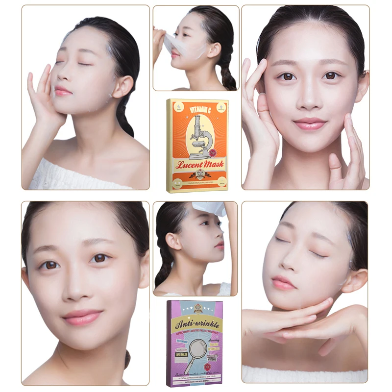 HEMEIEL против морщин Корейская маска для лица Уход за кожей Витамин С отбеливающая маска для лица увлажняющий с гиалуроновой кислотой маска для лечения