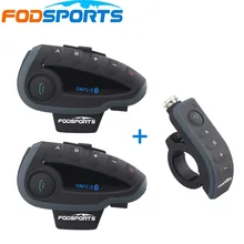 2 pcs Fodsports V8 Intercom Host 1 Remote Controller motorcycle bluetooth intercom headset with NFC FM
