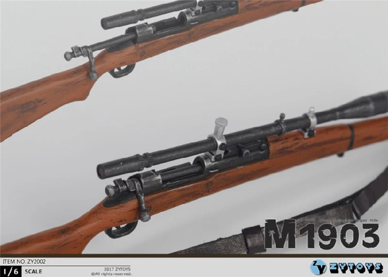  ZY2002 1:6 Scale M1903 Springfield Rifle WWII US Army Weapon Model Fit 12