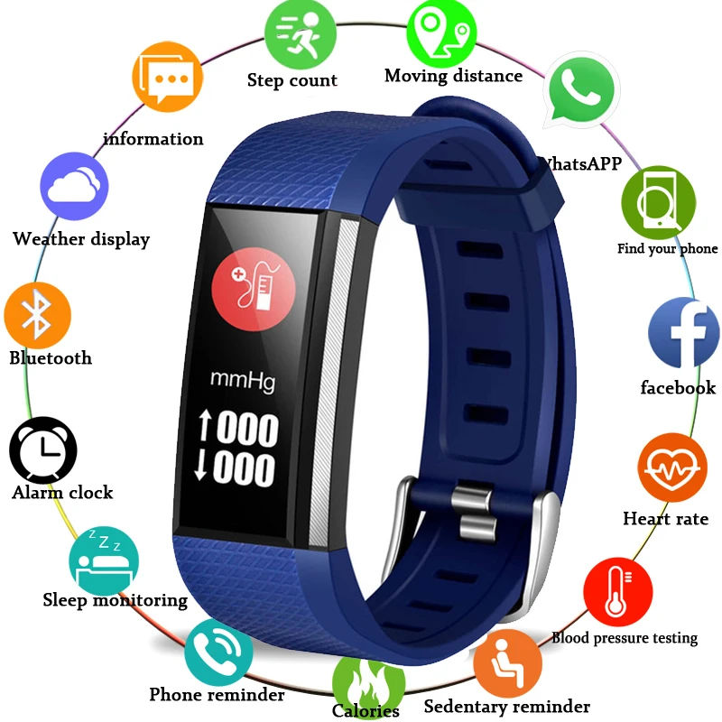 

OGEDA NEW M200 Women Sport Waterproof Smart Bracelet Heart Rate Blood Pressure Monitor Sporty Waterproof Bluetooth Men wearables
