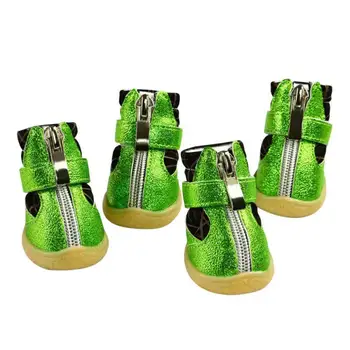 

4 Pcs/Set Winter Pet Shoes Waterproof Cat Dog Snow Boots with zip Chihuahua Pug Cat Shoes Pet Products