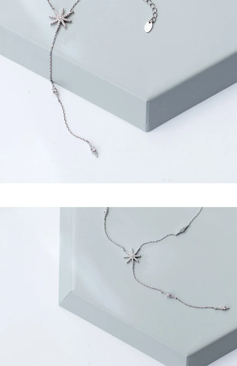 925 пробы Серебряное модное ожерелье с кисточками для женщин, сексуальное S925 ожерелье для ключицы, Женские Ювелирные изделия, ювелирные изделия на цепочке для свитера