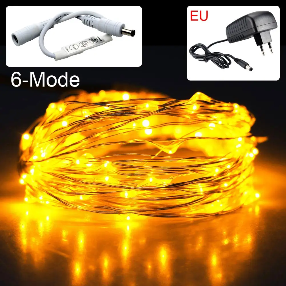 New 10M LED String lights with Dimming Controller Waterproof Holiday lighting For Fairy Christmas Tree Wedding Party Decoration