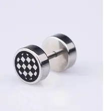 El nuevo modelos masculinos y femeninos pendientes Brincos Accesorios hombre CZ al por mayor {2 Par 4 unids} Aretes de perlas negras