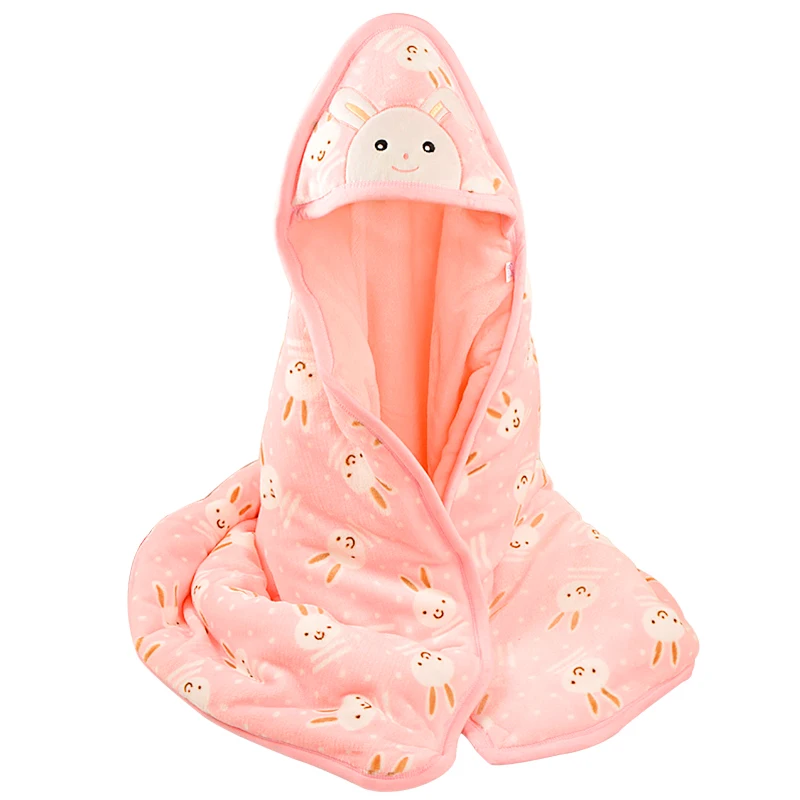 

Baby Cartoon Character Blankets Winter Rabbit Swaddleme Toddler Bedding Sleeping Baby Flannel Receiving Baby Blankets 508003