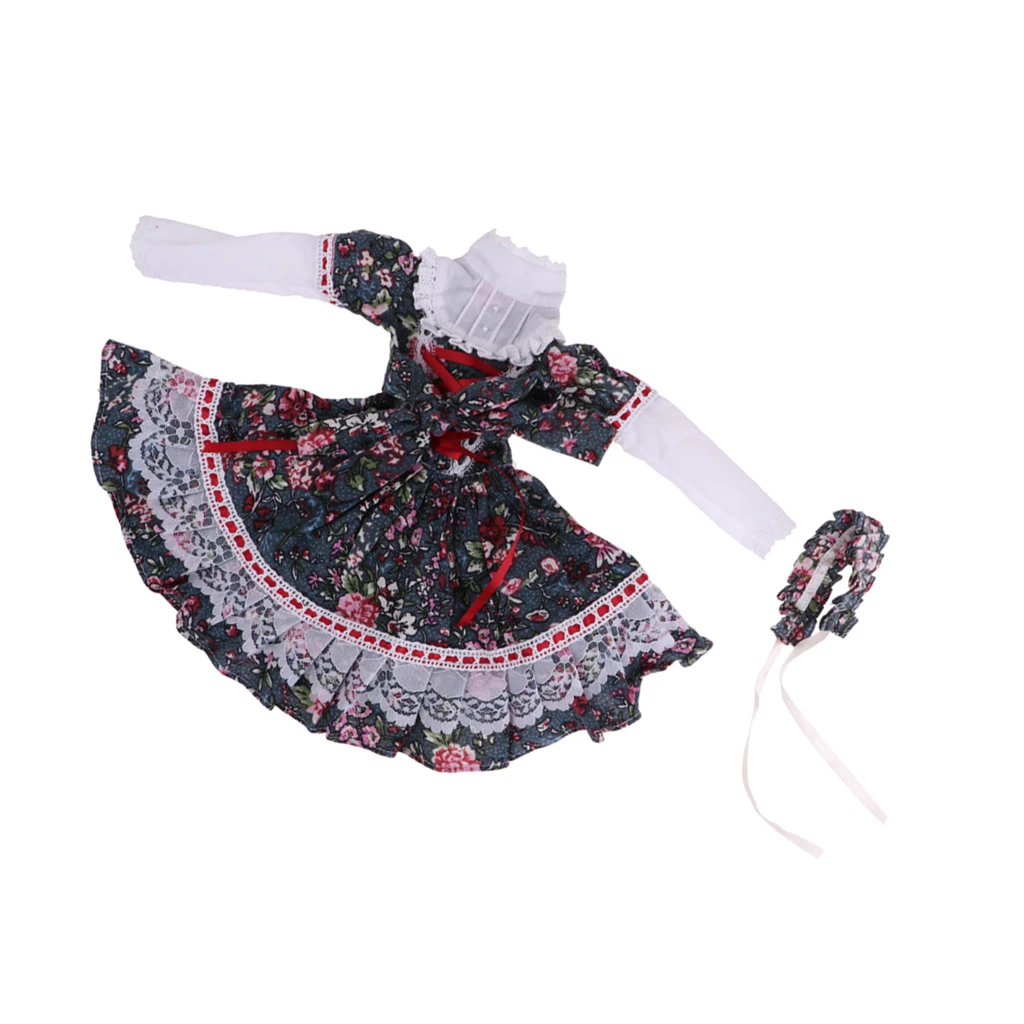 Elegant Handmade Princess Dress For 60 cm Night Lolita Girl Doll Floral Clothes Accessory | Игрушки и хобби