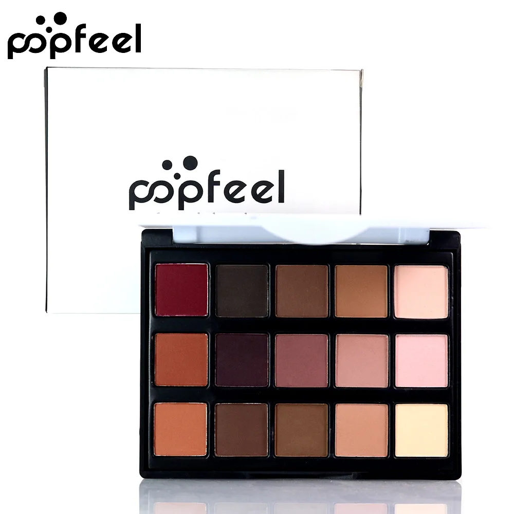 Popfeel высокий пигмент матовые тени для век макияж Палитра мерцающие палитра блеск