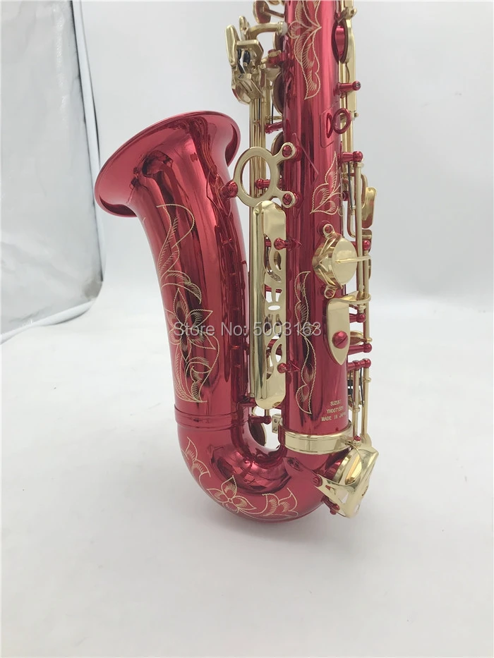 

BULUKE New Saxophone E Flat Alto High Quality Red Alto Saxophone With case Professional Musical Instruments