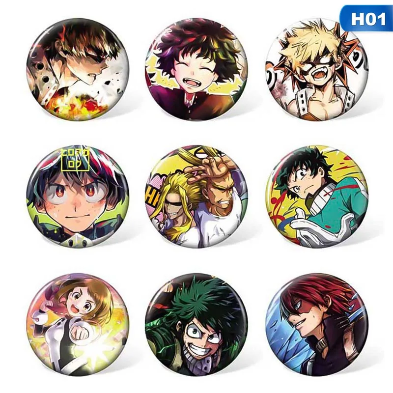 

9pcs/Set Anime My Hero Academia Cosplay Badge Cartoon Hero Academia Brooch Pins Izuku Collection Bags Badges For Backpacks