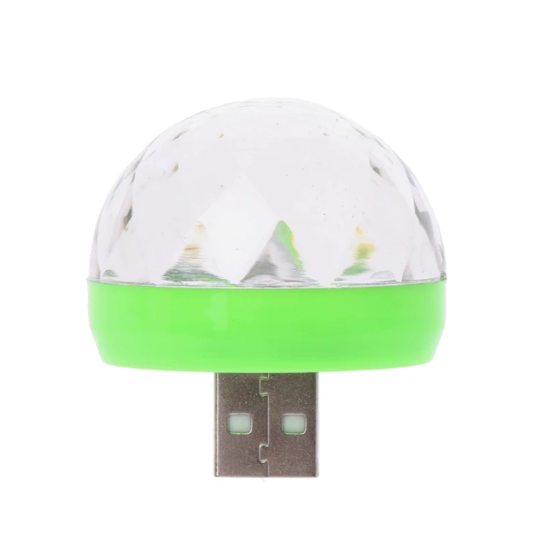 

LED USB Car Ambient Light 5V RGB Mini Light Color Changing Sound Actived White&Green