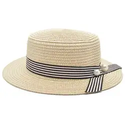 OZyc солнцезащитные очки круглые плоские топ Перл пляжная шляпа с бантом Панама летние шляпы для женщин соломенные бейсболка Gorras bone