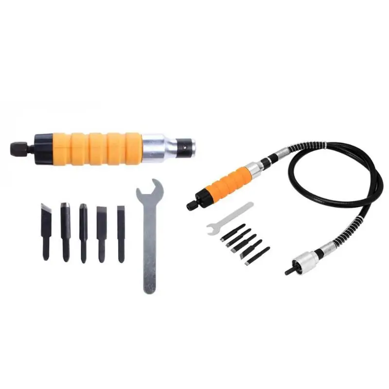 

1 Set Wood Chisel Carving Tool Set Electric Chisel+5 Carving Tips Wrench Flexible Flex Shaft Furniture Wood Carving Tool New