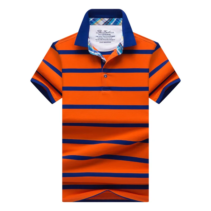 

Hommes Polo Chemise 2019 Dete Hommes Daffaires Deontractee Respirant Blanc Raye A Manches Courtes Polo Travail Vetements Polos