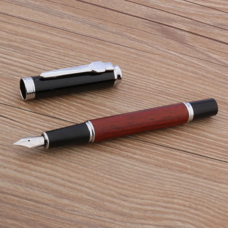 Jinhao Wood Office School Supplies 8802 Silver Fountain Pen Fountain