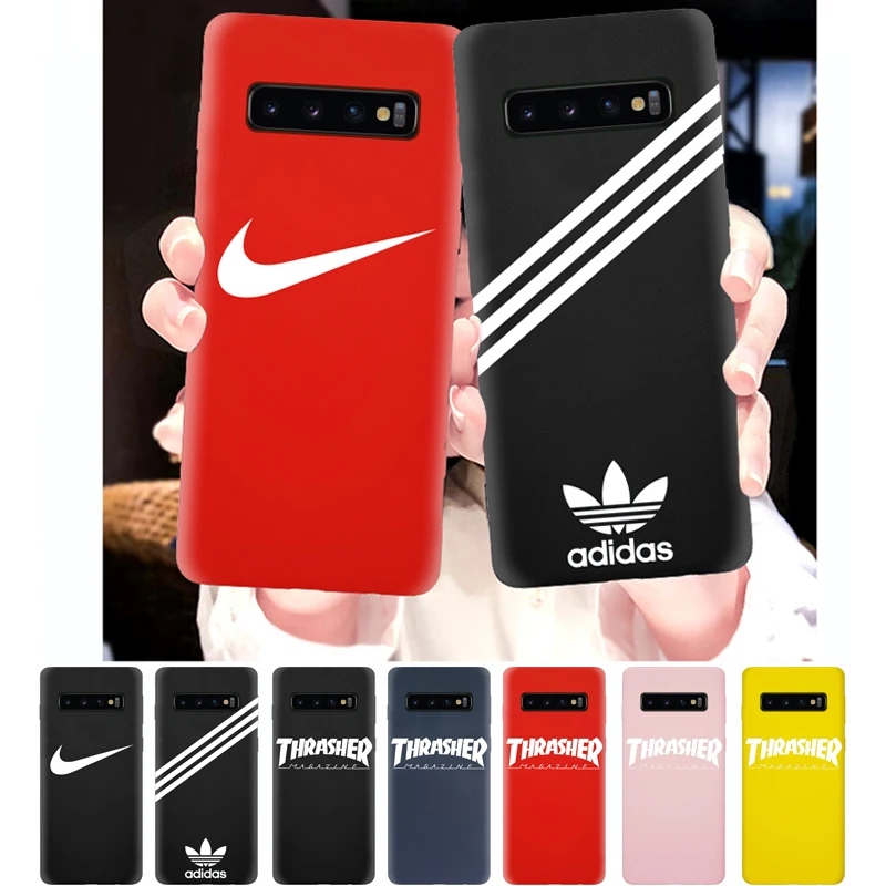 

Sport Phone Case For Samsung Galaxy S10 S9 S8 S7 S6 Plus Lite edge Black Silicone Cover Soft TPU Protective Back Smart Cases