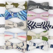 Детский галстук-бабочка из хлопка и льна; Детский галстук-бабочка; классический галстук-бабочка