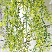 

New Artificial Ivy Leaf Garland Plants Vine Chlorophytum beads Silk Flower Rattan Bookwall Vine Home DIY Wedding Decorations