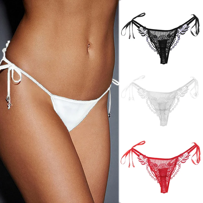 

LNRRABC Women's Underwear Sexy Cutout Lace Underwear Panties Thong G String Black White Red Soft Comfortable