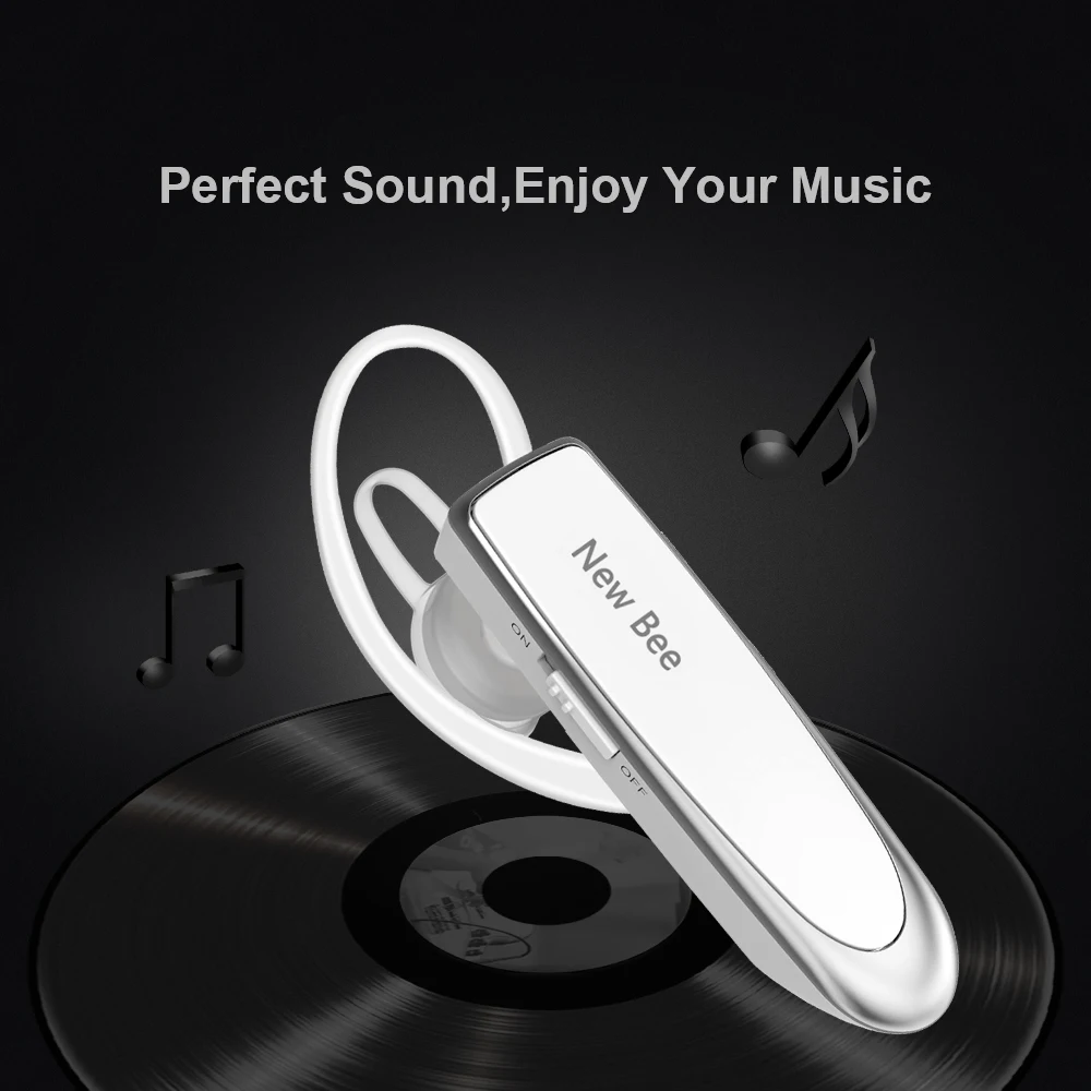 New Bee Hands-free Wireless Bluetooth Earphone Bluetooth Headset Headphones Earbud with Microphone Earphone Case for Phone PC