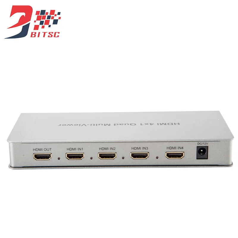 SZBITC 4K HDMI 4x1Quad мультипросмотра 8x1 9x1 бесшовный мультипросмотра HDMI коммутатор ИК пульт дистанционного управления - Цвет: 1080P 4x1